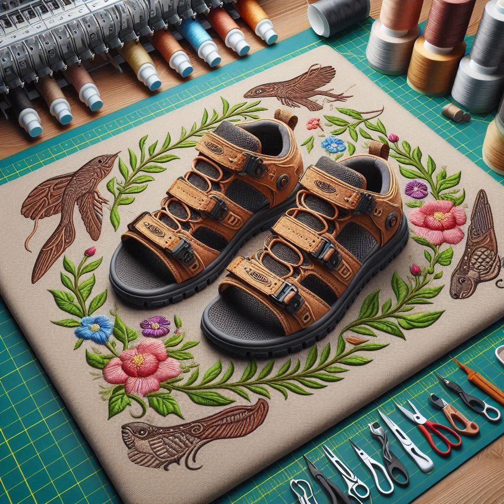 custom embroidered hiking sandals