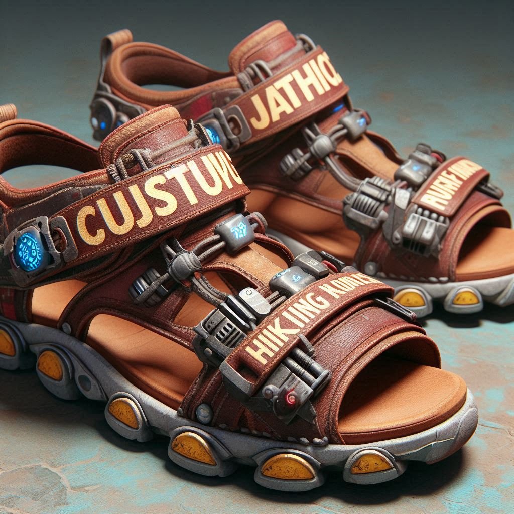 custom text hiking sandals